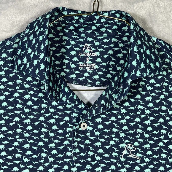 Rhoback Other - Rhoback Polo Shirt Small Blue Golf Performance Dinosaurs Dino